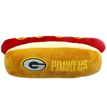 Green Bay Packers- Plush Hot Dog Toy
